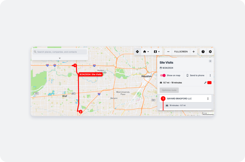 Field Sales Route Planning